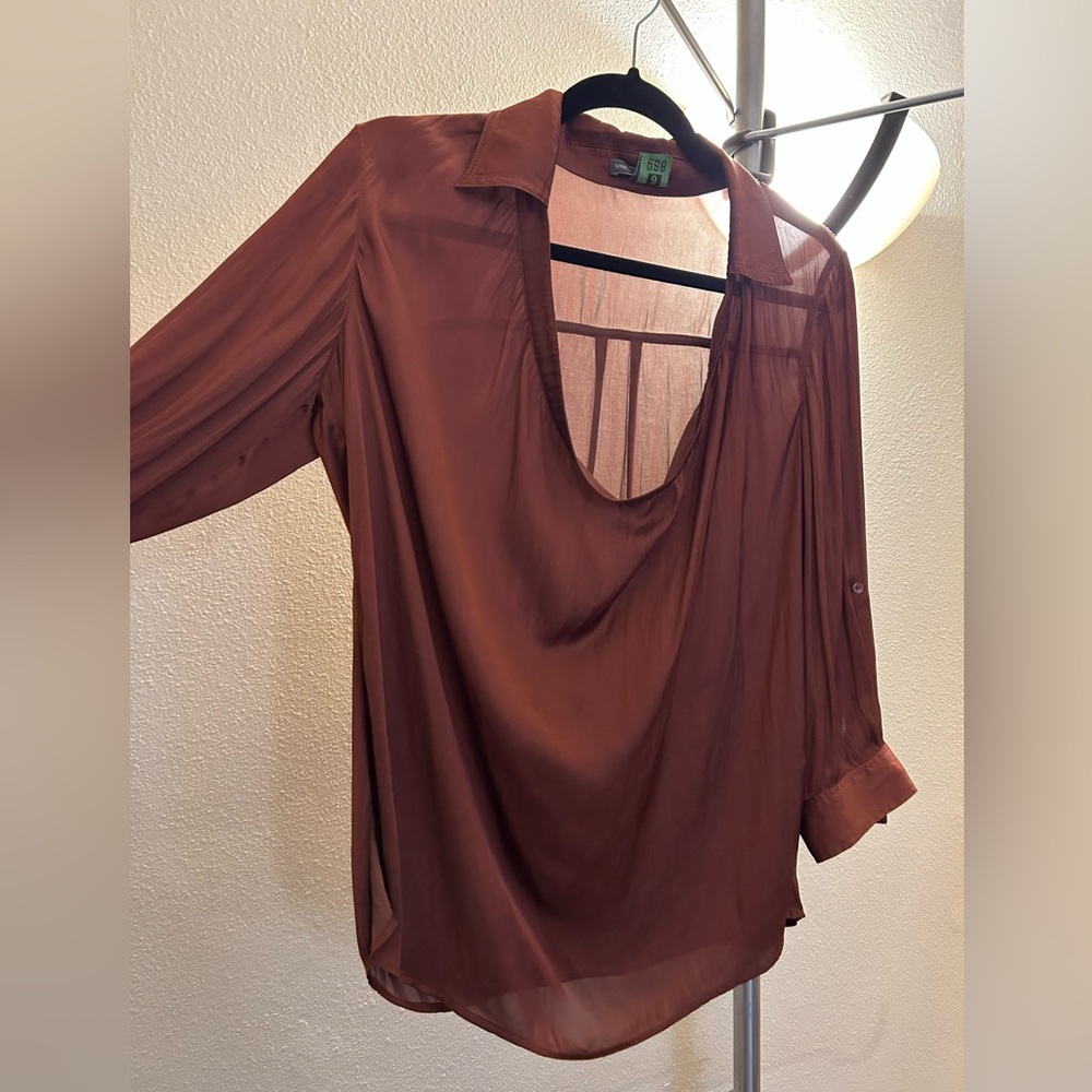 Beautiful Brown Vince Scoop Neck Tunic